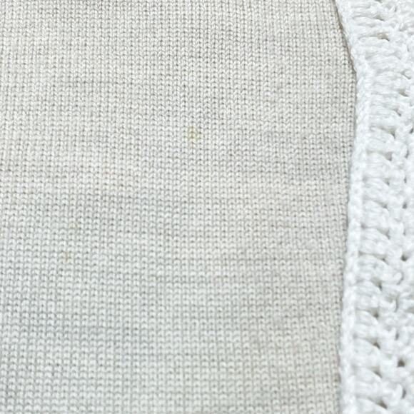 Raquel Allegra Merino Wool Cardigan Cotton Crochet Joshua Tree Rabbit Size 0/XS - Picture 6 of 6